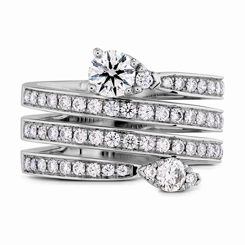 Hearts On Fire Aerial Four Row Right Hand Diamond Ring