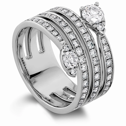 Hearts On Fire Aerial Four Row Right Hand Diamond Ring