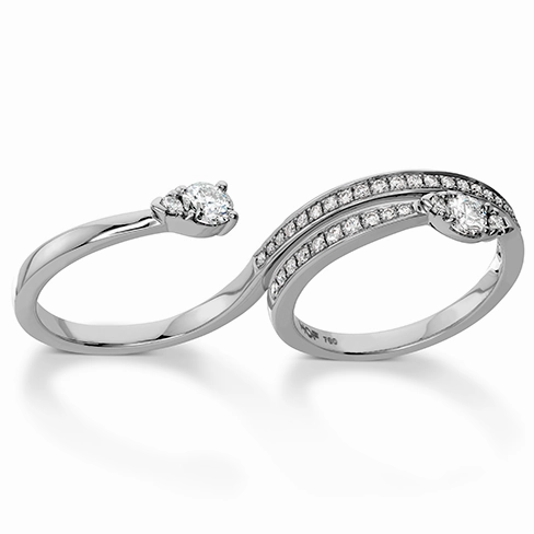 Hearts On Fire Aerial Teardrop Diamond Intensive Double Ring