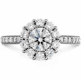Hearts On Fire Beloved Open Gallery Engagement Ring with Diamond Band
