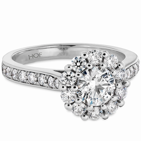Hearts On Fire Beloved Open Gallery Engagement Ring with Diamond Band