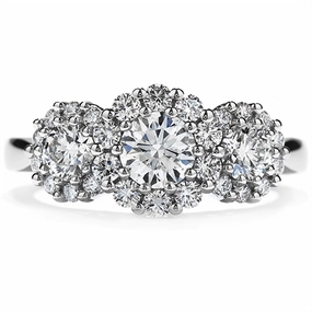 Hearts On Fire Beloved Three Stone Engagement Ring