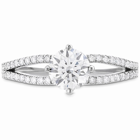 Hearts On Fire Brielle Split Shank Engagement Ring