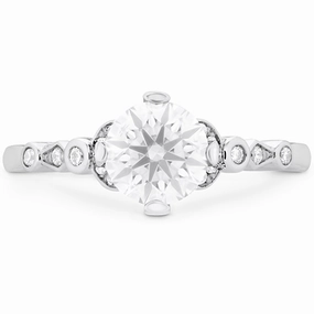 Hearts On Fire Cali Chic Double Petal Bezel Diamond Engagement Ring
