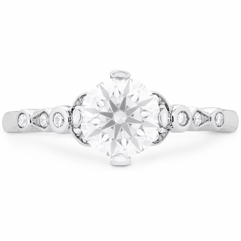 Hearts On Fire Cali Chic Double Petal Bezel Diamond Engagement Ring