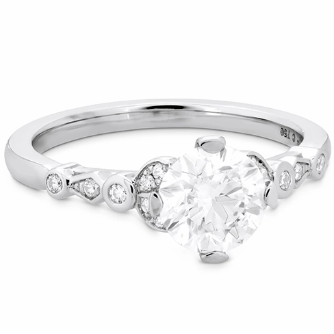 Hearts On Fire Cali Chic Double Petal Bezel Diamond Engagement Ring