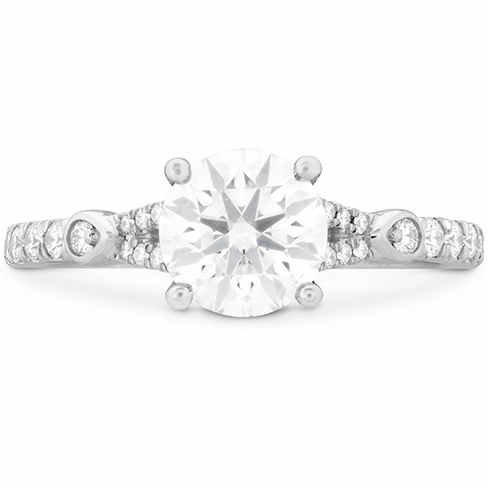 Hearts On Fire Cali Chic Petal Split Shank Diamond Engagement Ring
