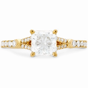Hearts On Fire Cali Chic Rope Split Shank Diamond Engagement Ring