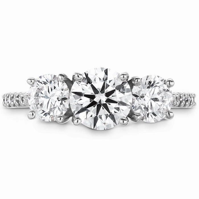 Hearts On Fire Camilla Three Stone Diamond Engagement Ring