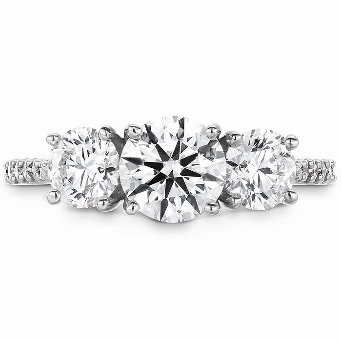 Hearts On Fire Camilla Three Stone Diamond Engagement Ring