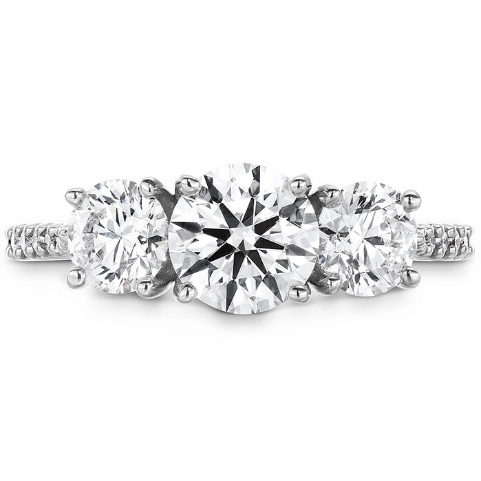 Hearts On Fire Camilla Three Stone Diamond Engagement Ring
