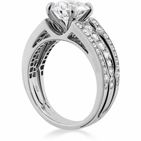 Hearts On Fire Copley Diamond Triple Row Diamond Engagement Ring