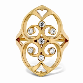 Hearts On Fire Copley Double Heart Right Hand Diamond Ring