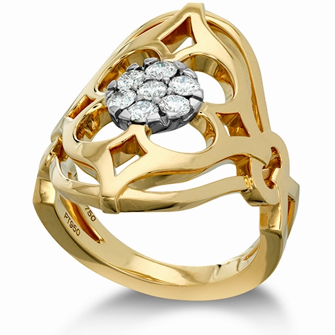 Hearts On Fire Copley Pave Right Hand Diamond Ring