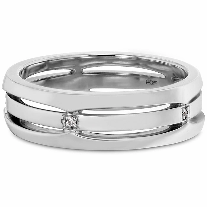 Hearts On Fire Copley Triple Row Men's Diamond Band