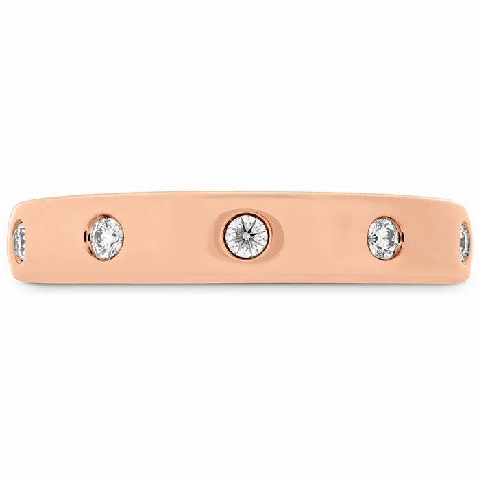Hearts On Fire Coupled Multi Diamond Round Burnish Band