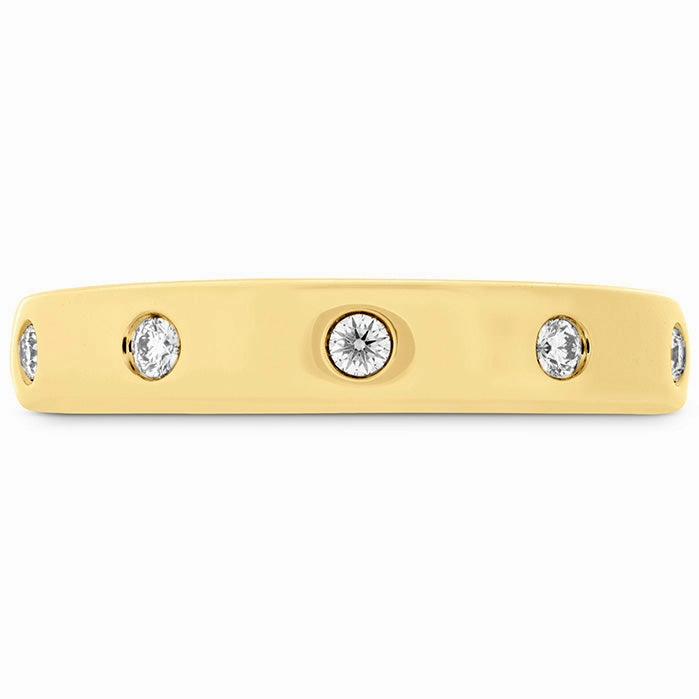 Hearts On Fire Coupled Multi Diamond Round Burnish Band