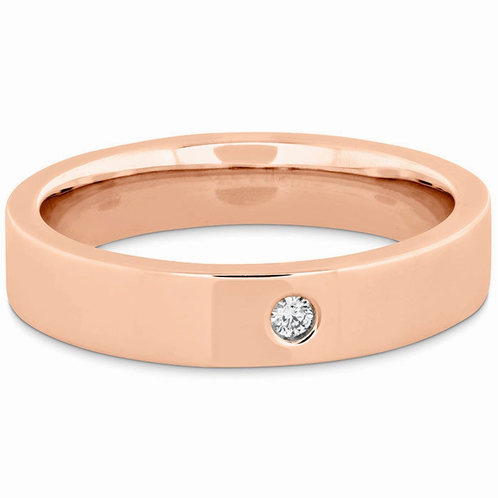 Hearts On Fire Coupled Single Diamond Flat Burnish Band