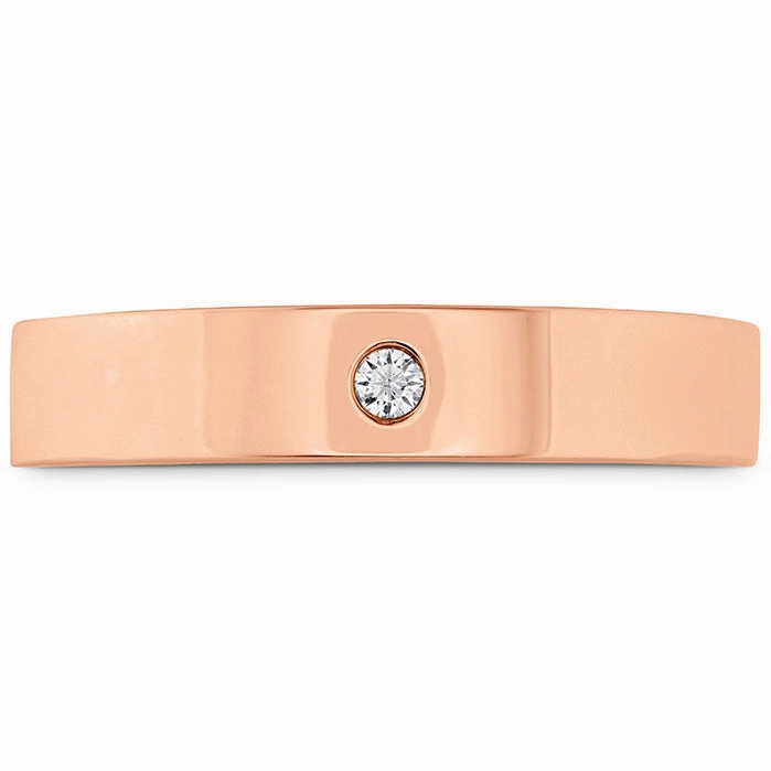 Hearts On Fire Coupled Single Diamond Flat Burnish Band