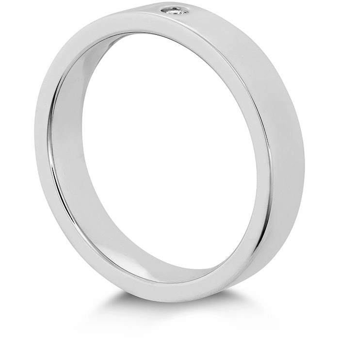 Hearts On Fire Coupled Single Diamond Flat Burnish Band