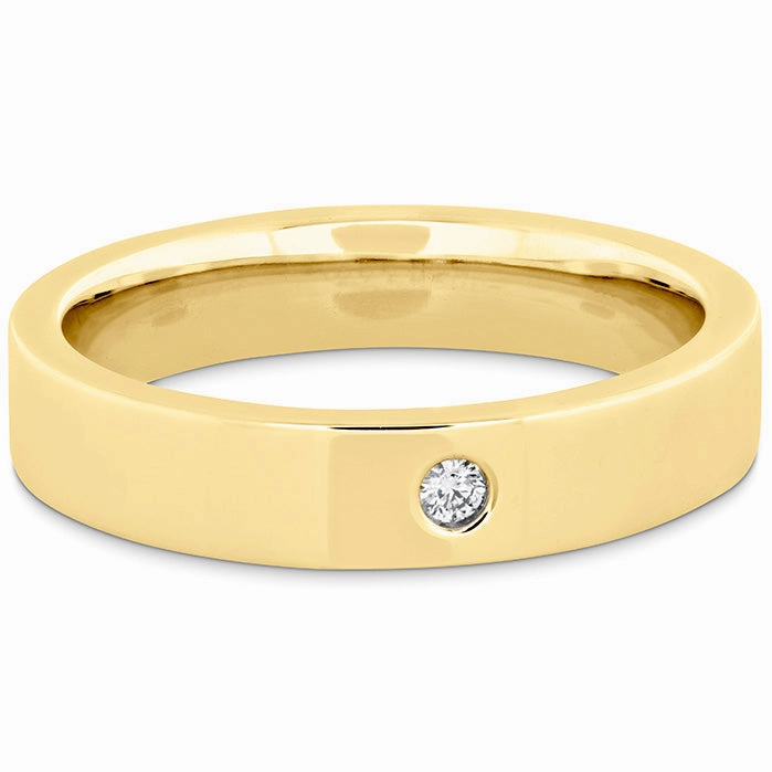Hearts On Fire Coupled Single Diamond Flat Burnish Band