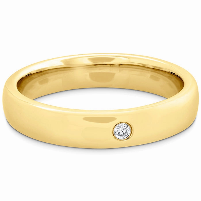 Hearts On Fire Coupled Single Diamond Round Burnish Band