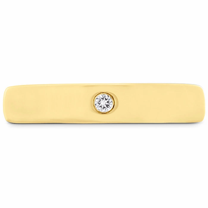 Hearts On Fire Coupled Single Diamond Round Burnish Band