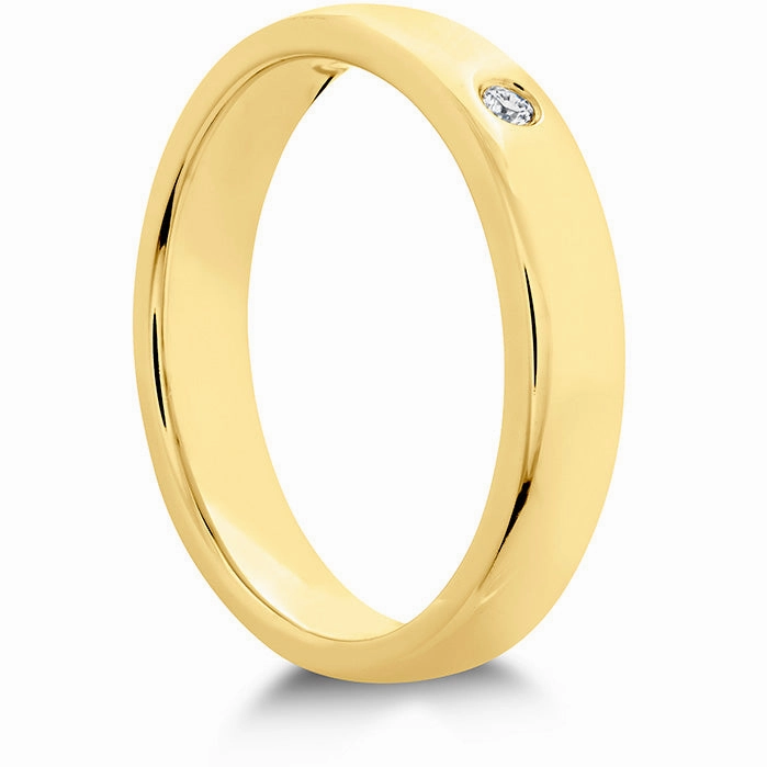 Hearts On Fire Coupled Single Diamond Round Burnish Band