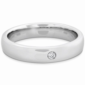 Hearts On Fire Coupled Single Diamond Round Burnish Band