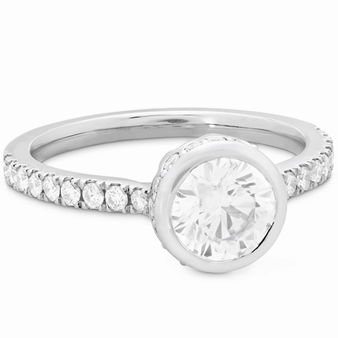 Hearts On Fire Deco Chic Bezel Diamond Engagement Ring