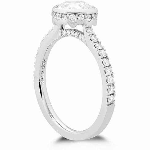 Hearts On Fire Deco Chic Bezel Diamond Engagement Ring