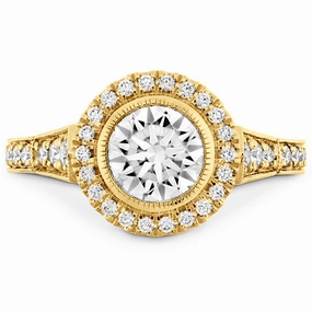Hearts On Fire Deco Chic Halo Engagement Ring