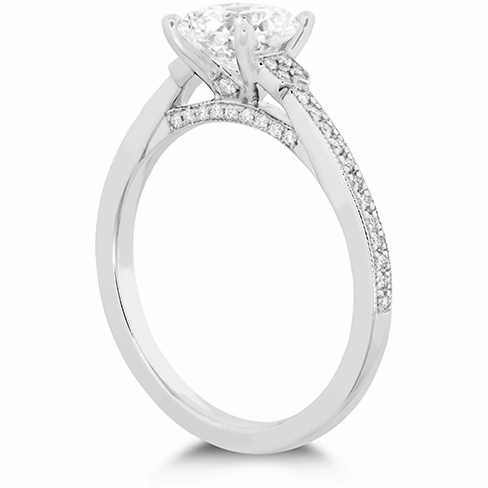 Hearts On Fire Deco Chic Milgrain Diamond Engagement Ring