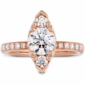 Hearts On Fire Desire Regal Engagement Ring with Diamond Band