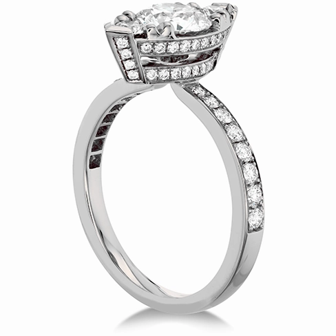 Hearts On Fire Desire Regal Engagement Ring with Diamond Band
