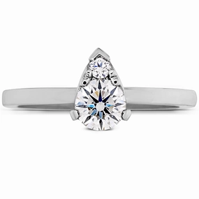 Hearts On Fire Desire Simply Teardrop Shape Diamond Engagement Ring