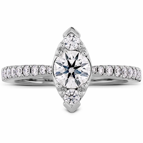 Hearts On Fire Destiny Regal Engagement Ring with Diamond Band