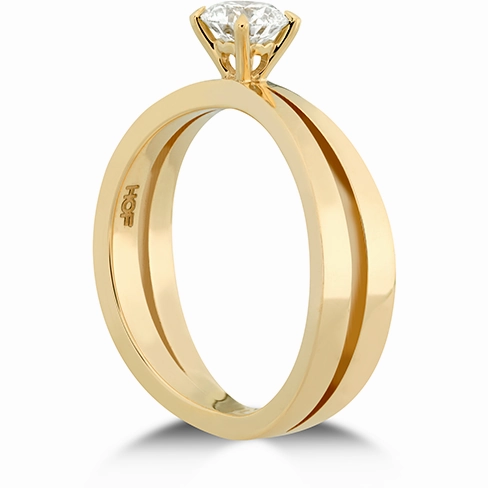 Hearts On Fire Destiny Split Shank Solitaire Diamond Engagement Ring