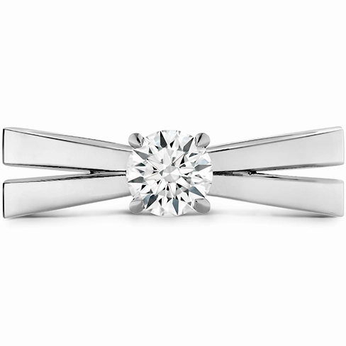 Hearts On Fire Destiny Split Shank Solitaire Diamond Engagement Ring