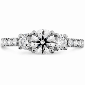 Hearts On Fire Destiny Three Stone Diamond Engagement Ring