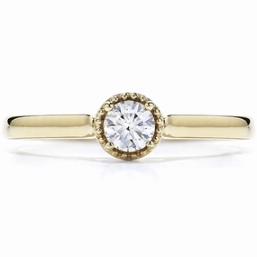 Hearts On Fire Diamond Bar Beaded Gallery Ring