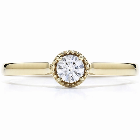 Hearts On Fire Diamond Bar Beaded Gallery Ring