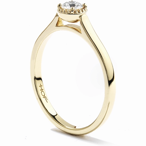 Hearts On Fire Diamond Bar Beaded Gallery Ring