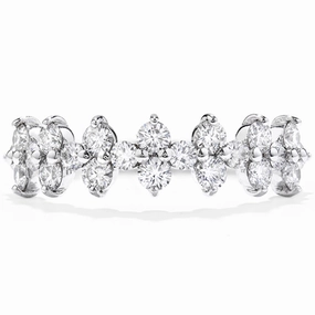 Hearts On Fire Diamond Bar Double Crown Band
