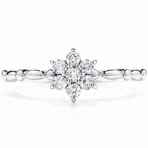 Hearts On Fire Diamond Bar Flower Stackable Ring
