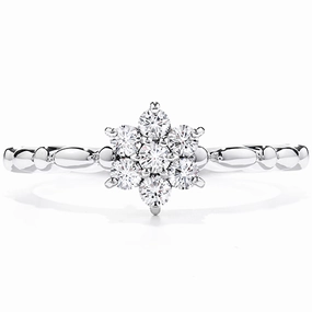 Hearts On Fire Diamond Bar Flower Stackable Ring
