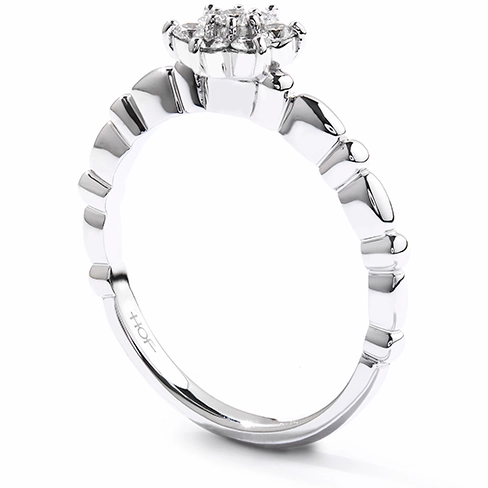 Hearts On Fire Diamond Bar Flower Stackable Ring