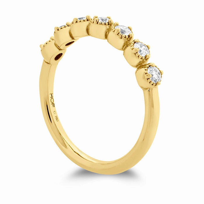 Hearts On Fire Diamond Bar Single Prong Milgrain Band
