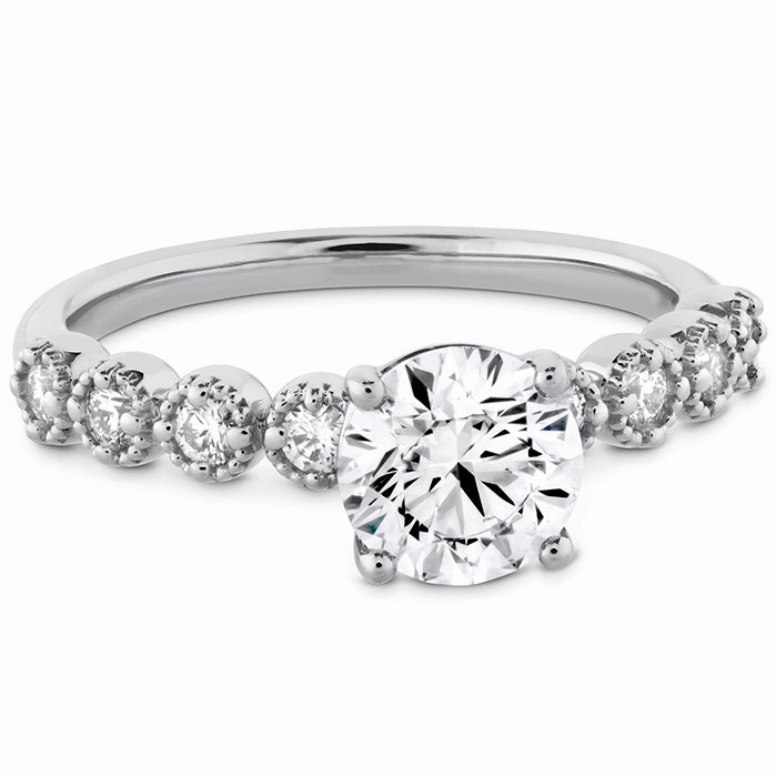 Hearts On Fire Diamond Bar Single Prong Milgrain Engagement Ring