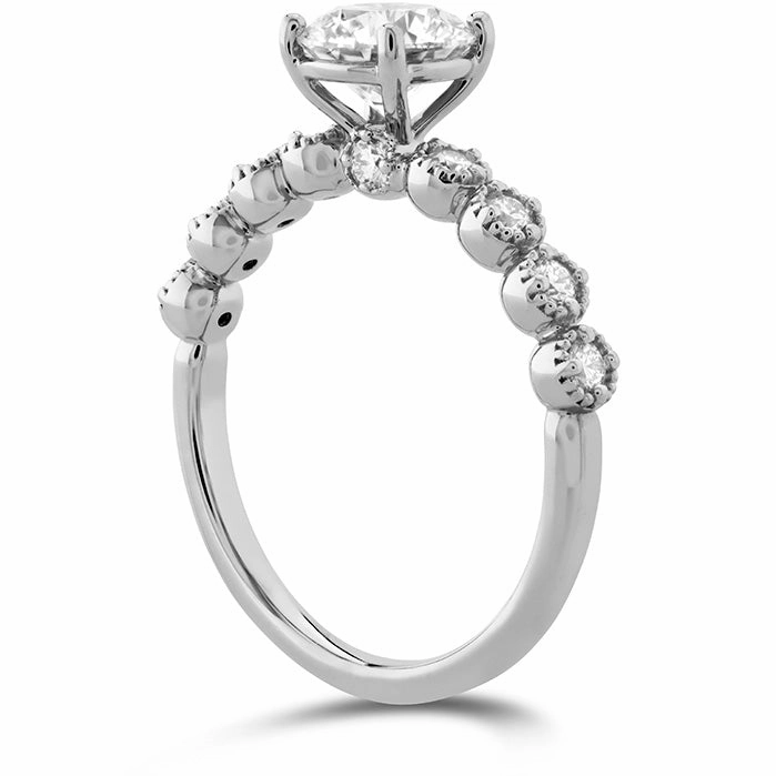 Hearts On Fire Diamond Bar Single Prong Milgrain Engagement Ring